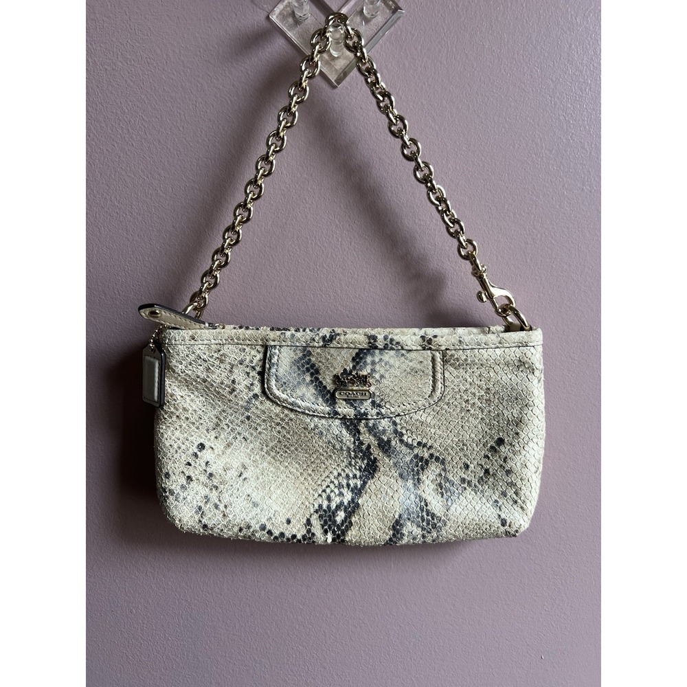 COACH One-Handle Mini Bag Pouch Python Pattern 6695